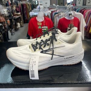 Brooks Launch White and Black Running Shoes